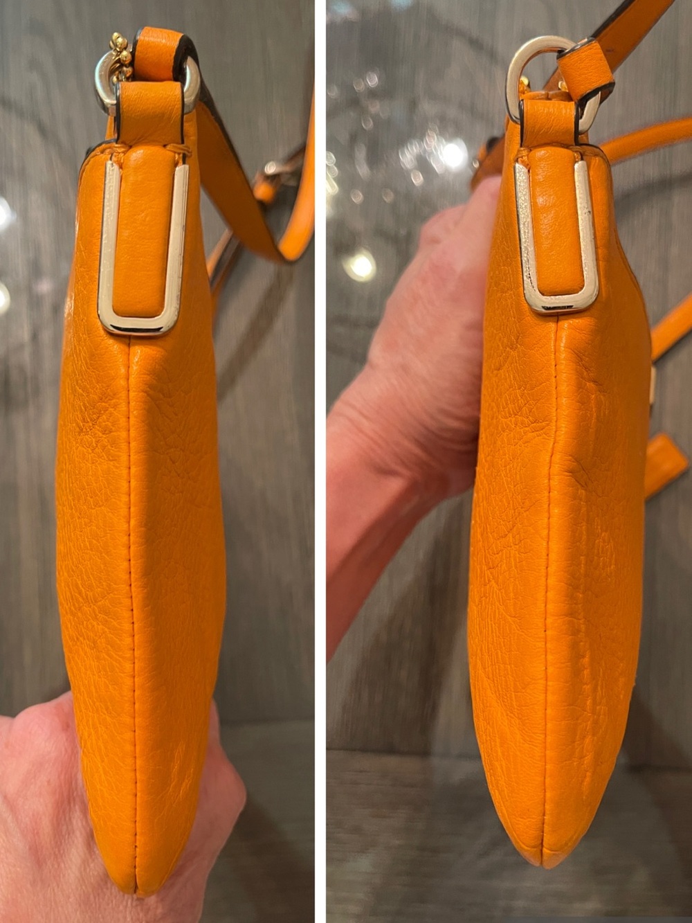 Coach Madison East West SwingPack Crossbody Bag Tangerine-Mandarin Orange F49993 - Picture 7 of 17